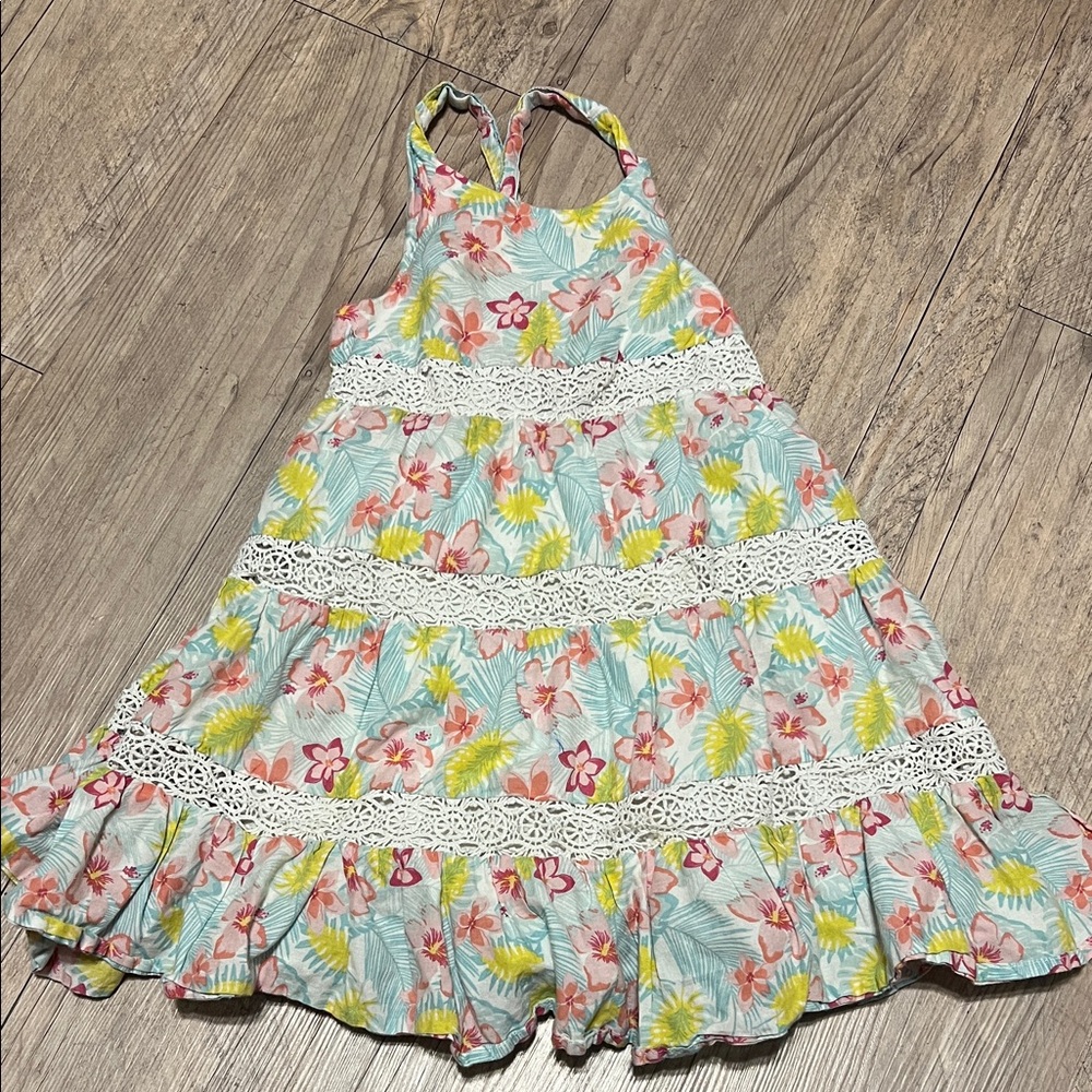 Tommy Bahama Kids Floral Dress with Lace